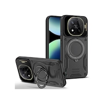Redmi Note 14 Pro 5g Kılıf Joy Lens Standlı Kapak - Siyah İtdark41349
