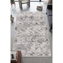Merinos Vista Gri %100 Akrilik Gri Desenli Kesme Halı Yolluk Antre Koridor Salon Halısı 36892-98