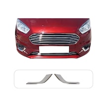 Ford Courier Uyumlu 2018 Ve Üzeri Krom Sis Far Kaşı 2 Parça Paslanmaz Çelik