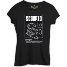 Horoscope Scorpio Intuitive Person Siyah Kadın Tshirt 001
