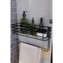 Banyo Düzenleyici Çok Amaçlı Dekoratif Havluluk Düzenleyici Siyah