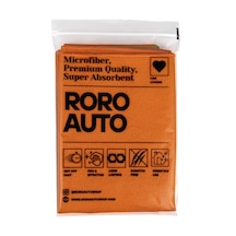 Roro Auto Himalaya Mikrofiber Oto Cam Bezi & Kurulama Bezi Özel Çift Yüzey Oto Havlu 50x70 Turuncu