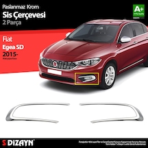 S-Dizayn  Fiat Egea Krom Sis Farı Çerçevesi 2 Prç. 2015-2020