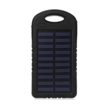 8000 Mah Solar Powerbank Şarj Aleti 20 Led Aydınlatmalı Siyah Karışık