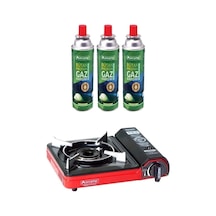 Orcamp Tekli Portatif Ocak Kırmızı + 3 Adet 227 Ml Kartuş