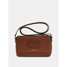 Guess Isola Dönüştürülebilir Kapaklı Çapraz Askılı Kadın Kahverengi Omuz Çantası Hwbg9905210-cog