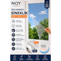 Sineklik Pencere Sinekliği Yapışkanlı Cırtlı Sinek Perdesi Yıkanabilir Tekrar Kullanılabilir 75x125 Cm