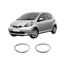 Toyota Aygo Uyumlu 2005 Ve Üzeri Krom Sinyal Çerçevesi 2 Parça Paslanmaz Çelik