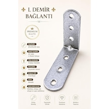 L Demir Köşebent 20x55x55 Mm Oval Başlı Dayanıklı Metal Gönye Bağlantı Aparatı 50 Adet Set Diğer