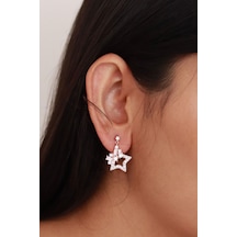 Yıldız Tasarım Zirkon Kadın Gümüş Küpe N11.97497