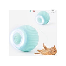 Hareketli Kedi Topu İnteraktif, Şarjlı, Sensörlü, 2 Modllu Kedi Oyun Topu Mavi-h121