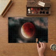 Kanlı Ay - Gece Tasarımı 240 Parça Ahşap Puzzle Ahşap Kutuda Mpy60375