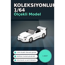 Veilside Combat Beyaz 1/64 Diecast Toyota Supra Model Araba - Mini Koleksiyonluk Bx-313383