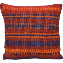 Zehra Abla Halı Yeni El Dokuma Dekoratif Kilim Kırlent Yastık Kılıfı 6560 Çok Renkli