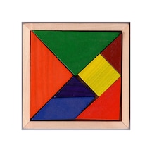 Ahşap Tangram Zeka Gelişim Eğitici Oyuncak Orta Boy Üst Kalite 15 15 Cm