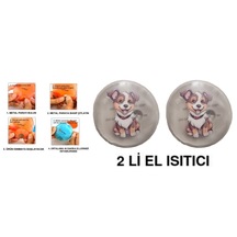 Sevimli Köpek Cep Sobası,el Isıtıcı,2 Adet Sıcak Su Torbası Pvc