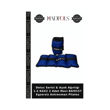 Delux Serisi & Ayak Ağırlığı 1.5 Kgx2 2 Adet Mavi Baı9157 Egzersiz Antrenman Pilates