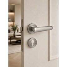 Sese Evin Modeli Yale Rozetli Dış Kapı Kolu Antrasit 200-243r-03-54