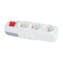 Hv4331.1 Anahtarlı Klemensli 3 Lü Topraklı Grup Priz 3 1mm² 0