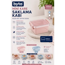 350 Ml Mini Kare Saklama Kabı Kilitli Kapaklı Sızdırmaz Bpa Free Beslenme Ve Gıda Saklama Kabı Karışık Renk Gönderilir Pembe