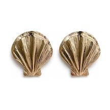 Çelik Shell Küpe Gold