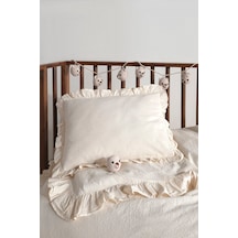 Pure Natural Bebe %100 Pamuk Fırfırlı Yıkamalı Nevresim Takımı 10
