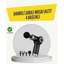 Mini Masaj Tabancası 4 Başlık 6 Hız Ayarlı Çok Renkli