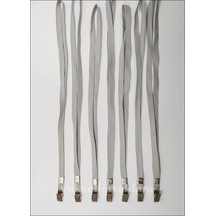 Boyun Askı Ipi.Yaka Kartı Askısı.Yaka Kartı Ip Metal Klips Gri Ip