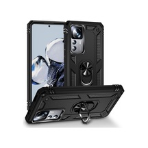 Xiaomi 12t / 12t Pro Darbeye Dayanıklı Tpu Pc Telefon Kılıfı İçin Tutucu Siyah