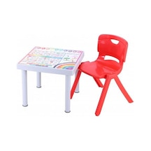 Depootoptan Sağlam Plastik Mandella Rubi Türkçe Desenli Çocuk Masası 1 Adet N (533389468)
