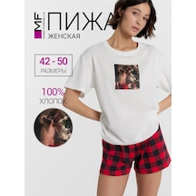 Mark Formelle Pantolonlu Pamuklu Pijama 291127071 Beyaz Mark Formelle Pantolonlu Pamuklu Pijama 291127071 Beyaz