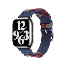 Watch 40mm Uyumlu Mtr- Krd-97 Sarmal Örgü Tasarımlı Kordon-lacivert
