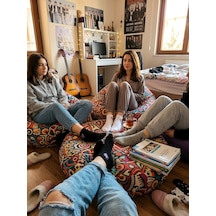 Heren Socks Heren Kedi Detaylı 4'lü Dikişsiz Kadın Patik Beyaz - Gri - Siyah