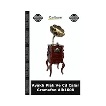 Özel Üretim Nostaljik Müzik Dekoratif Ahşap Retro Salon Ayaklı Plak Ve Cd Çalar Gramafon Alk1608