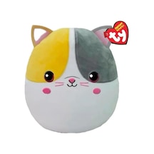 Ty Squishy Beannies Yastık Kedi Snuggles 20 Cm Açık Bej