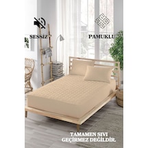 Ely Parker Sessiz Alez Kahve Yatak Koruyucu Kapitoneli Pamuk Fitted Tek Çift Kişilik Bebek Alezi ELYPRKR00580 Kahverengi