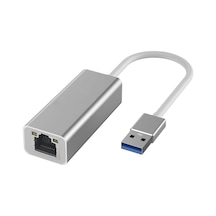 Cr42 Usb 3.0'dan Ethernet Rj45'e 1000 Mbps Çevirici Adaptör İnternet Dönüştürücü Laptop Pc İle Uyumlu Alüminyum Kasa