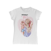 Mommy's Girl Anneler Günü Beyaz Kadın Tshirt 001
