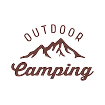 Outdoor Camping Sticker 17x17 Cm Kahverengi