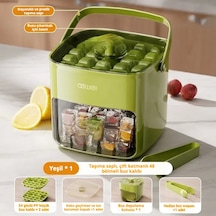 Snapbuy Büyük Kapasiteli Buz Kalıbı, 48 Bölmeli, Bastırmalı Pratik Tasarım, Ev Tipi Buzluk İçin Uygun Yeşil