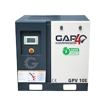 İnventörlü Vidalı Hava Kompresörü 10 Hp Tek Makine