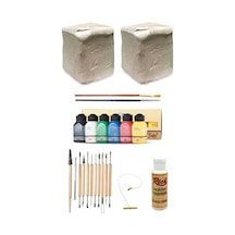 Beyaz Seramik Hamuru 6X2 Kg Kil Şekillendirme Set 11'Li Artdeco A
