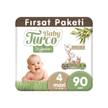 Baby Turco Doğadan Bebek Bezi 4 Numara Maxi Fırsat Paketi 90 Adet