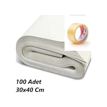 30x40 Tabak - Bardak Eşya Sarma Taşıma Taşınma Paketleme Kağıdı 100 Adet - Koli Bandı Hediye