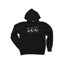 Everest Dad Jokes Periodically Siyah Kapşonlu Sweatshirt Hoodie Siyah