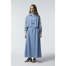 Zühre Tk-1824 Noa Ceket Ve Elbise 2'li Mavi Takım