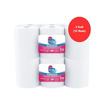 Linay Fotoselli Kağıt Havlu 6 Rulo X 2 Koli Toplam 12 Rulo, 2 Katlı, 21 Cm X 67 M, %100 Selüloz