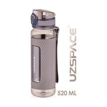 Uzspace 520ml Tritan Su Matarası Silikon Korumalı Kaydırmaz Gövde Kahverengi Çok Renkli