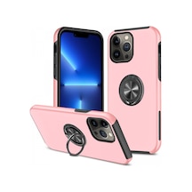 Apple iPhone  Uyumlu,  13 Pro Max Kılıf Elit Yüzüklü Kapak - Pembe