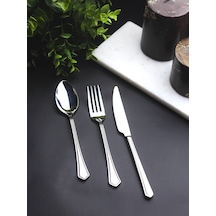 Petra 6 Kişilik 18 Parça Tatlı Çatal Kaşık Bıçak Takımı Metal